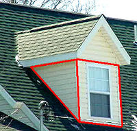 window portion is a triangular prism